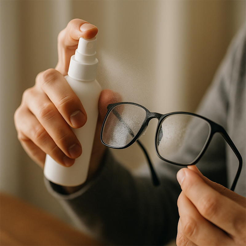 old method unbranded lense spray cleaner