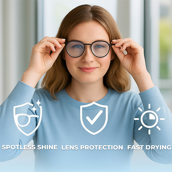 clareex wipes spotless cleaning of glasses and lenses