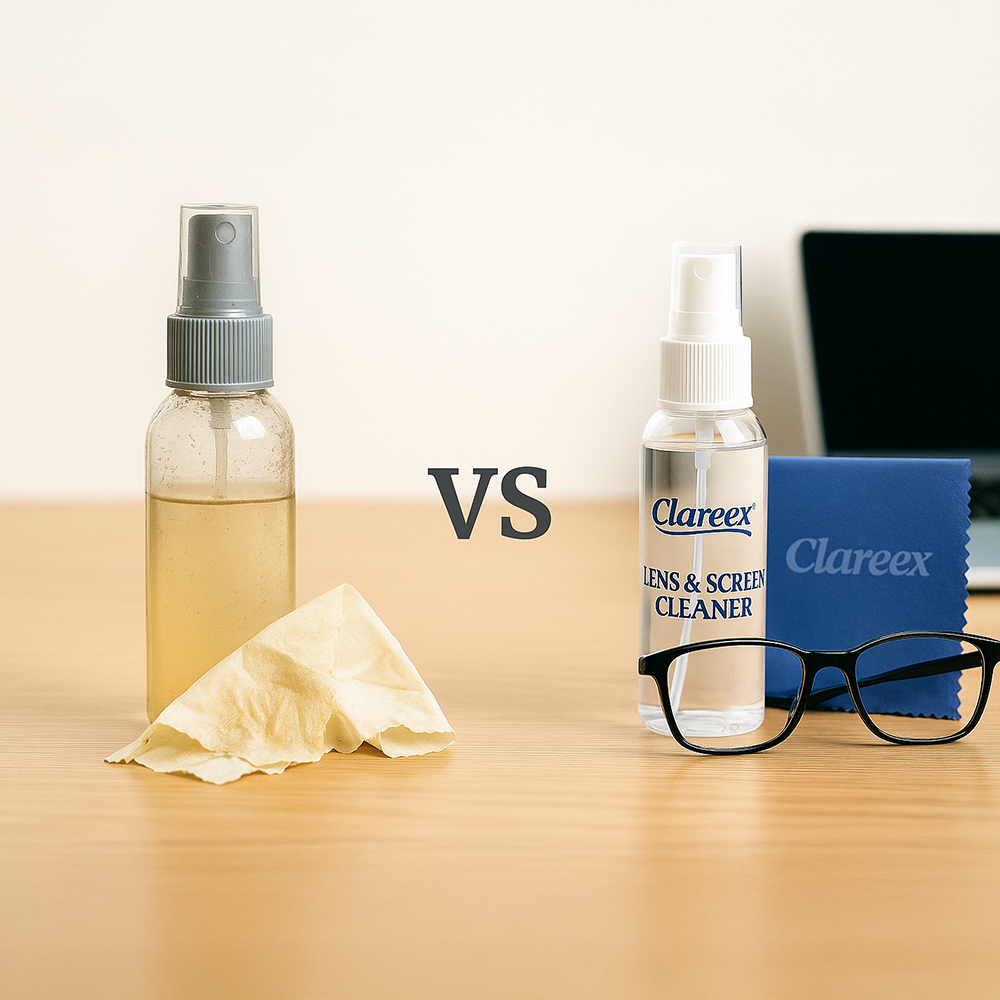 Clareex vs Cheap Cleaners – visual comparison of cleaning performance
